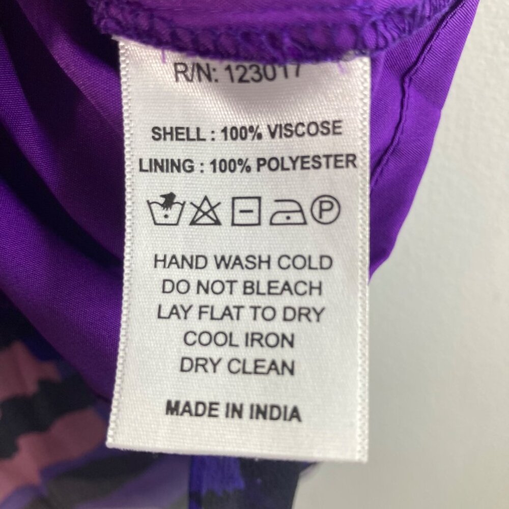 Womens Anthropologie Maude Vivante Animal Print‎ Layered Skirt Purple M NWOT - Picture 11 of 12